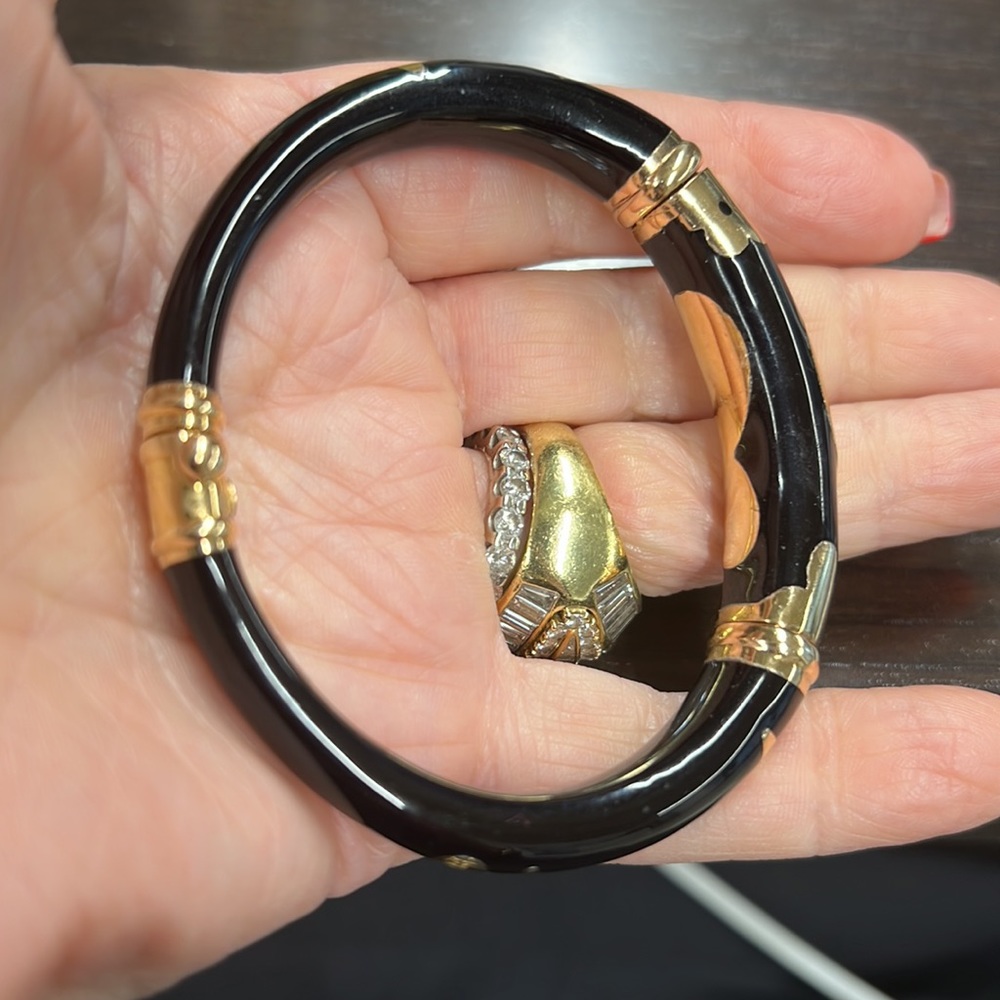 La nouvelle bague 18k and enamel bracelet - Picture 5 of 8